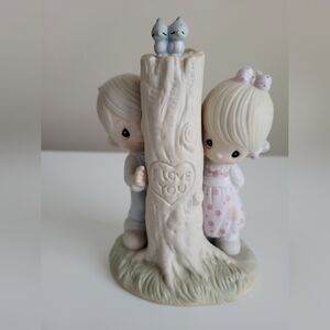 Precious Moments Cream and Blue Figurine